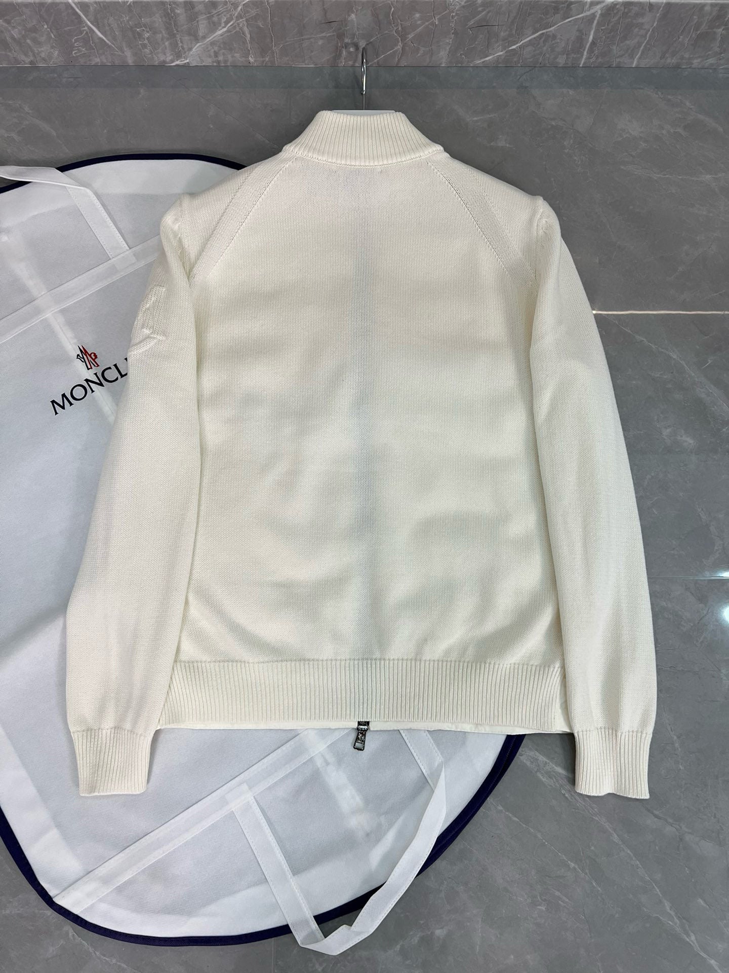 MONCLER PADDED COTTON ZIP-UP CARDIGAN