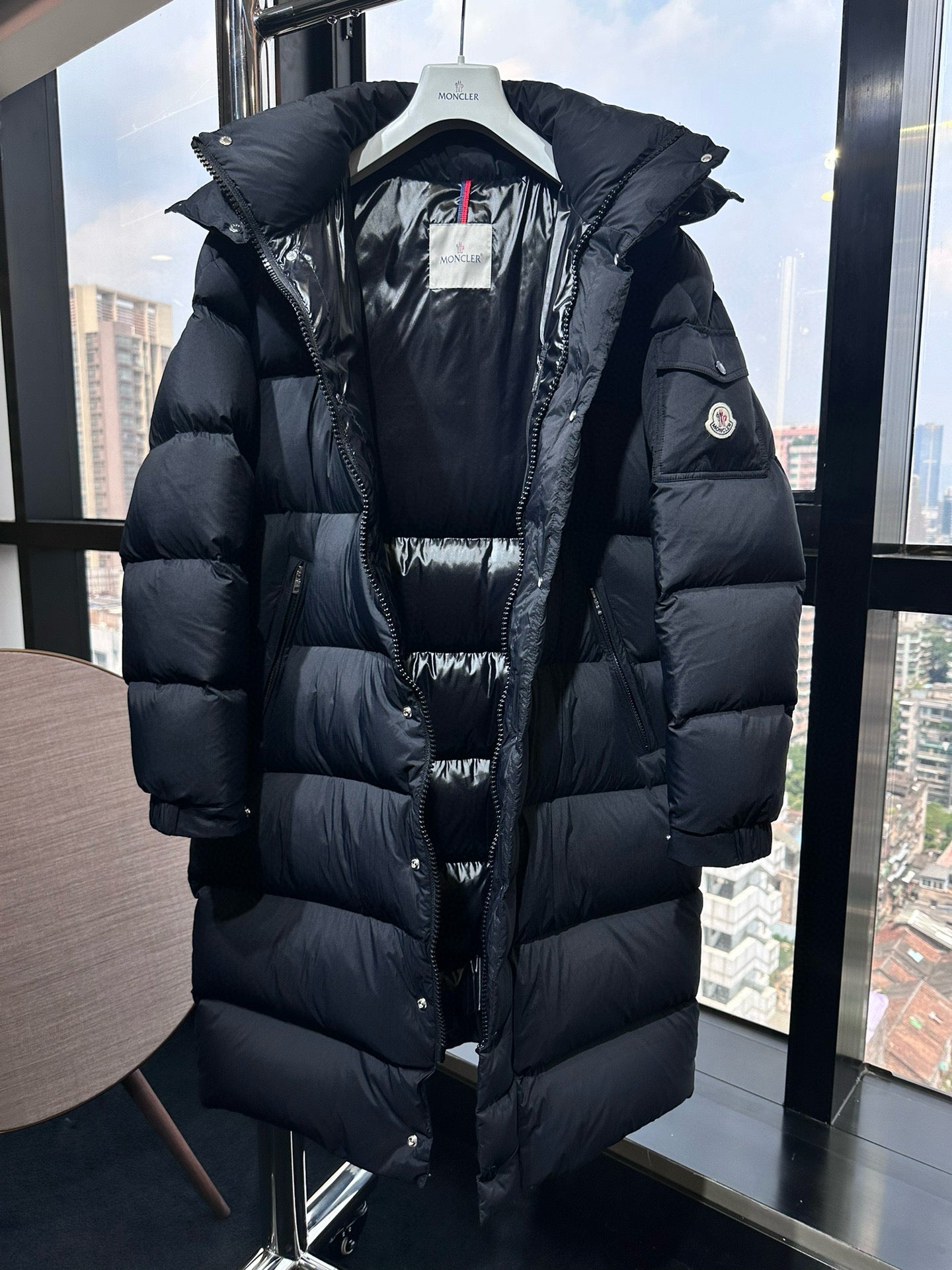 MONCLER MEN HANOVERIAN HOODED LONG DOWN JACKET