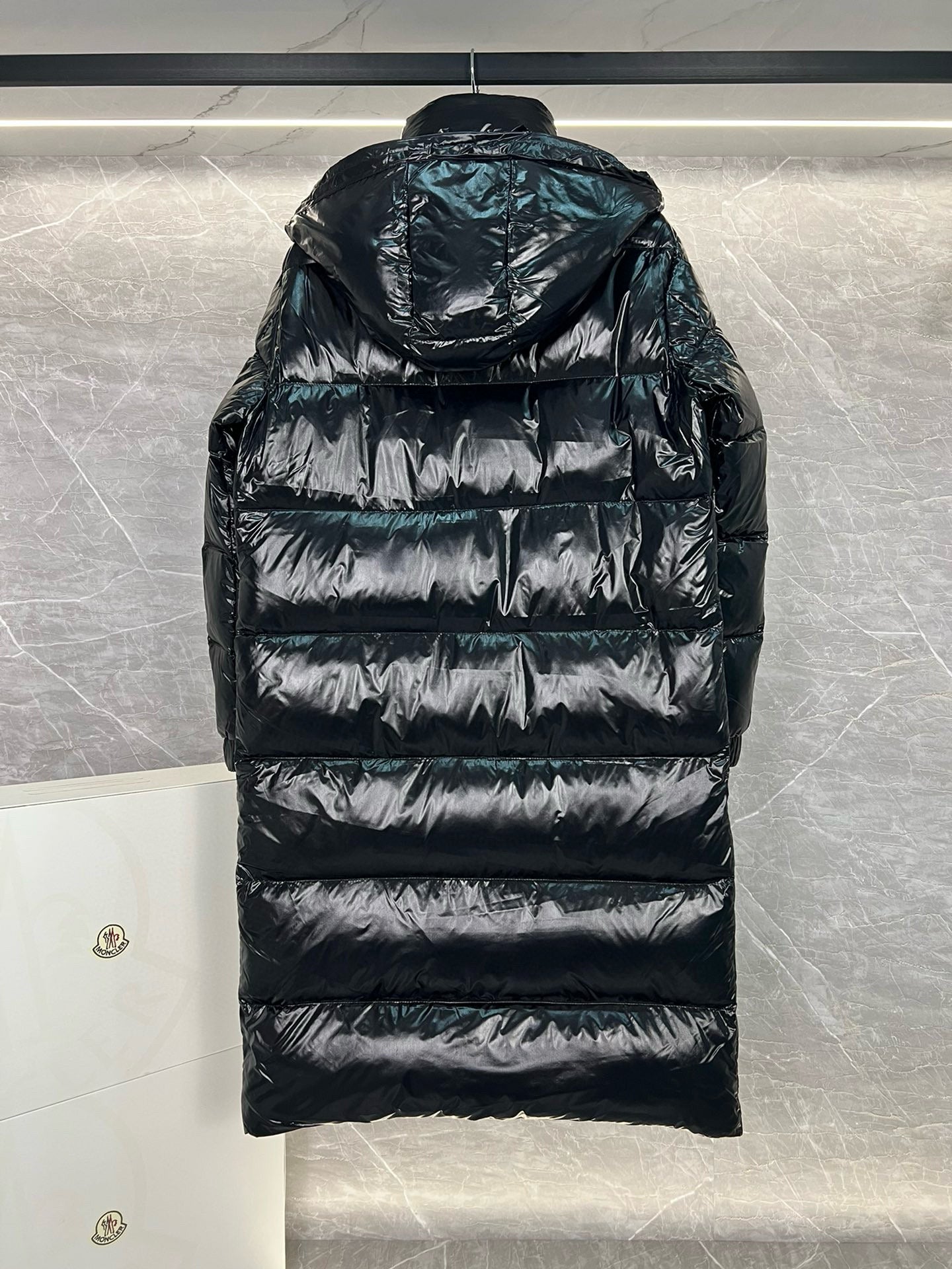 MONCLER HANOVERIAN HOODED LONG DOWN JACKET