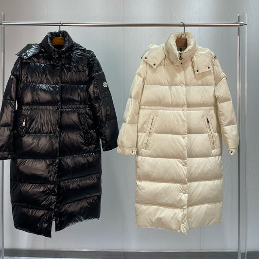 MONCLER CAVETTAZ HOODED LONG DOWN JACKET