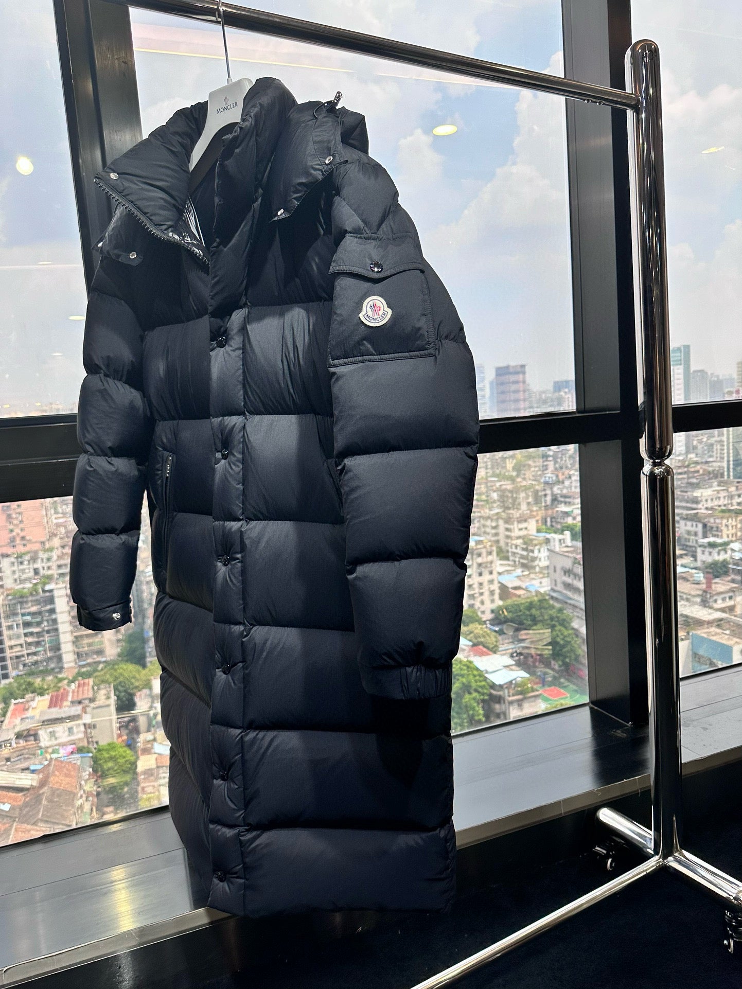 MONCLER MEN HANOVERIAN HOODED LONG DOWN JACKET