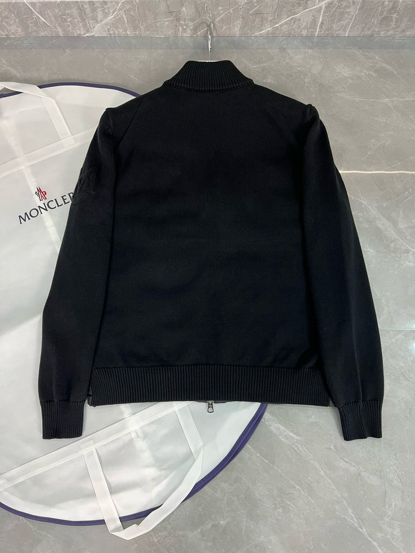 MONCLER PADDED COTTON ZIP-UP CARDIGAN